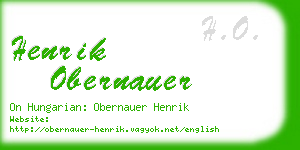 henrik obernauer business card